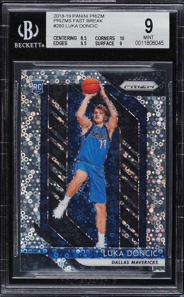2018 Panini Prizm Fast Break Luka Doncic ROOKIE #280 BGS 9 MINT