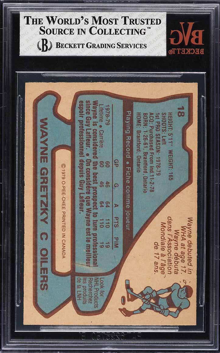 1979 O-Pee-Chee Hockey Wayne Gretzky ROOKIE #18 BVG 6 EX-MT