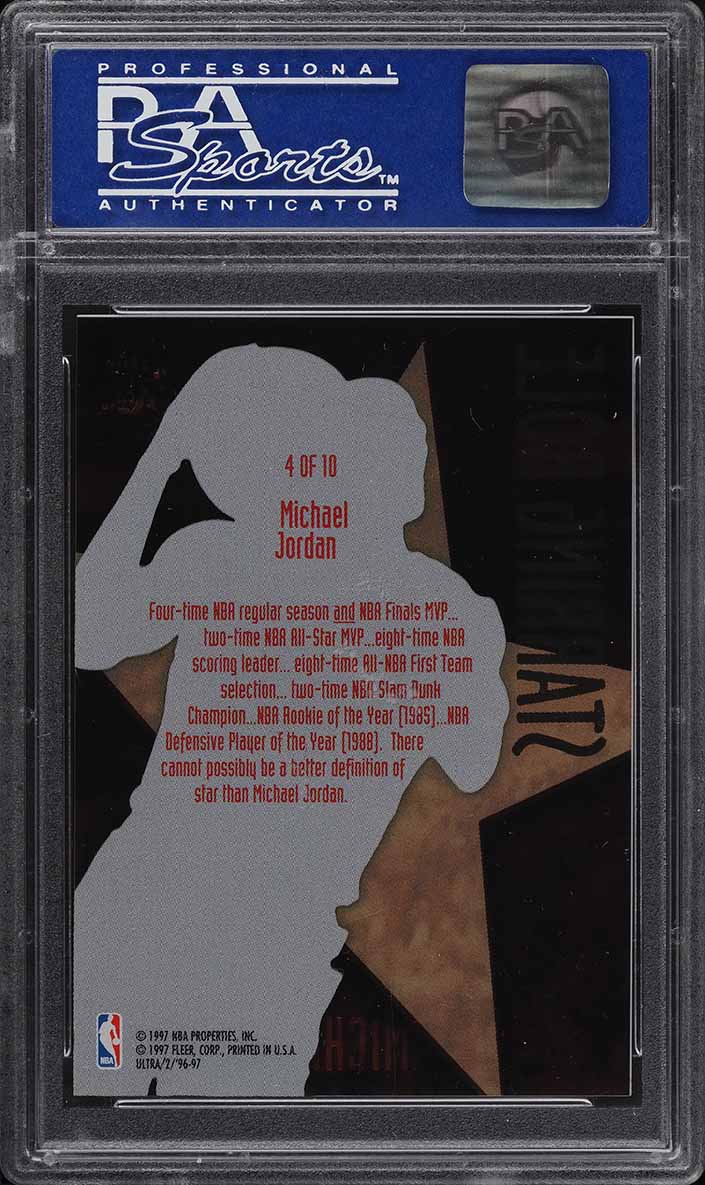 1996 Ultra Starring Role Michael Jordan #4 PSA 10 GEM MINT