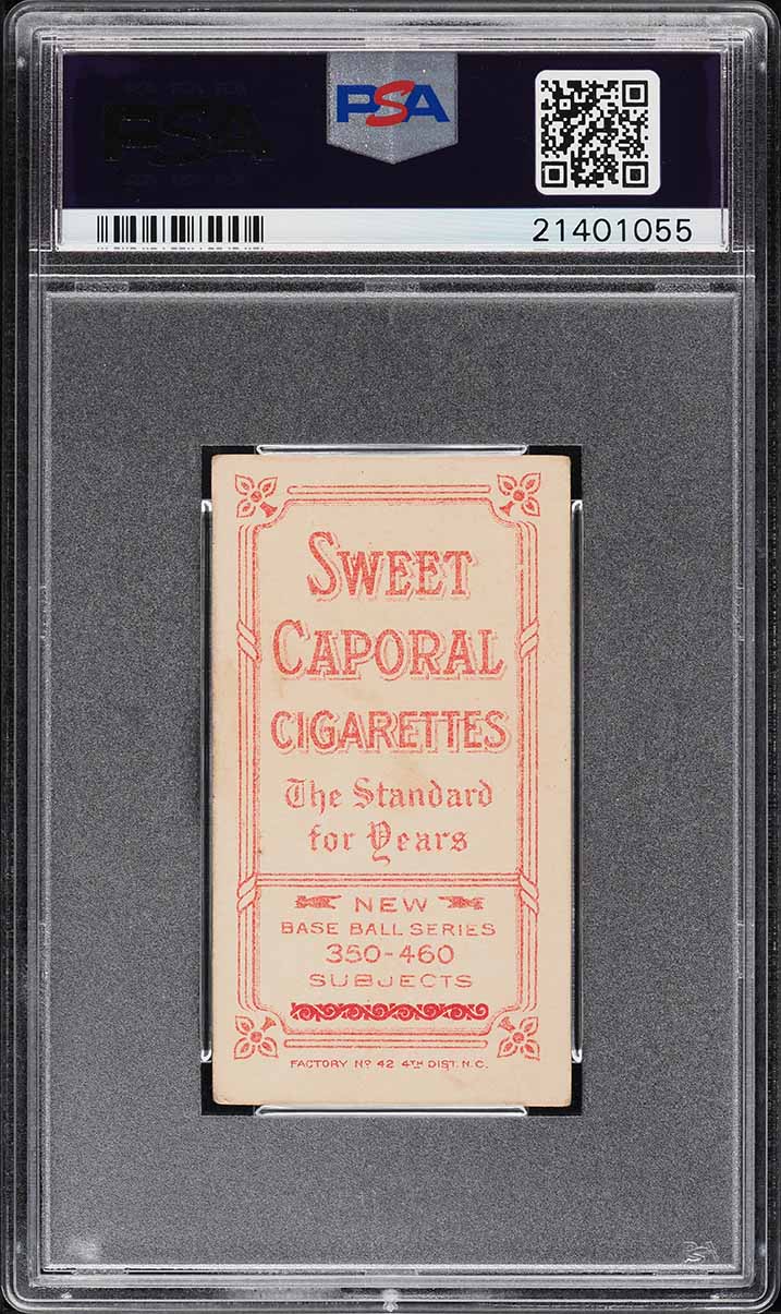 1909-11 T206 Admiral Schlei PORTRAIT, SWEET CAPORAL FACTORY 42 PSA 4.5 VGEX+