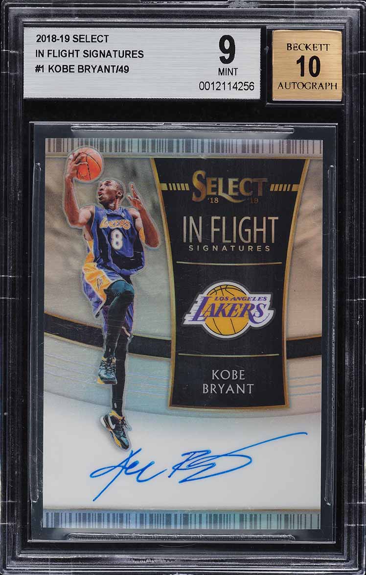 2018 Select In-Flight Signatures Kobe Bryant AUTO /49 #1 BGS 9 MINT