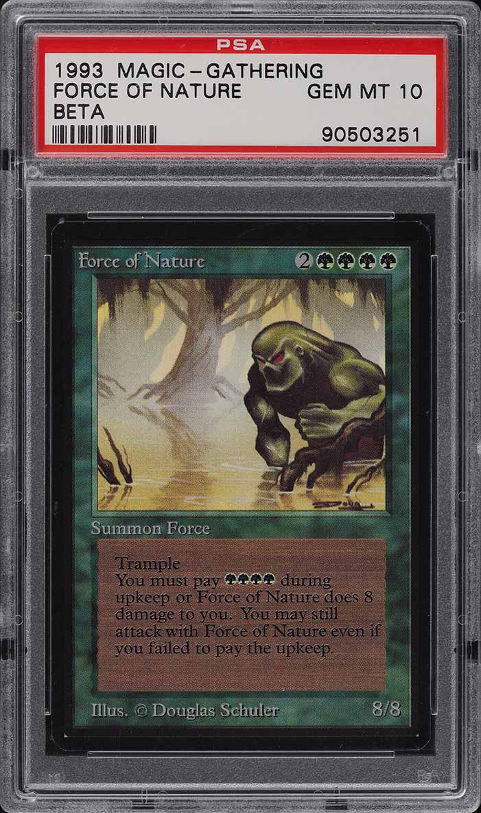 1993 Magic The Gathering MTG Beta Force Of Nature PSA 10 GEM MINT