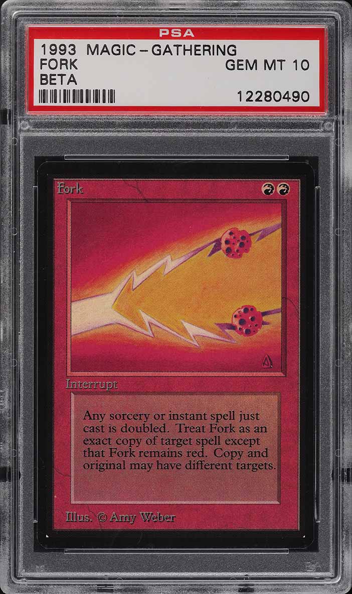 1993 Magic The Gathering MTG Beta Fork PSA 10 GEM MINT