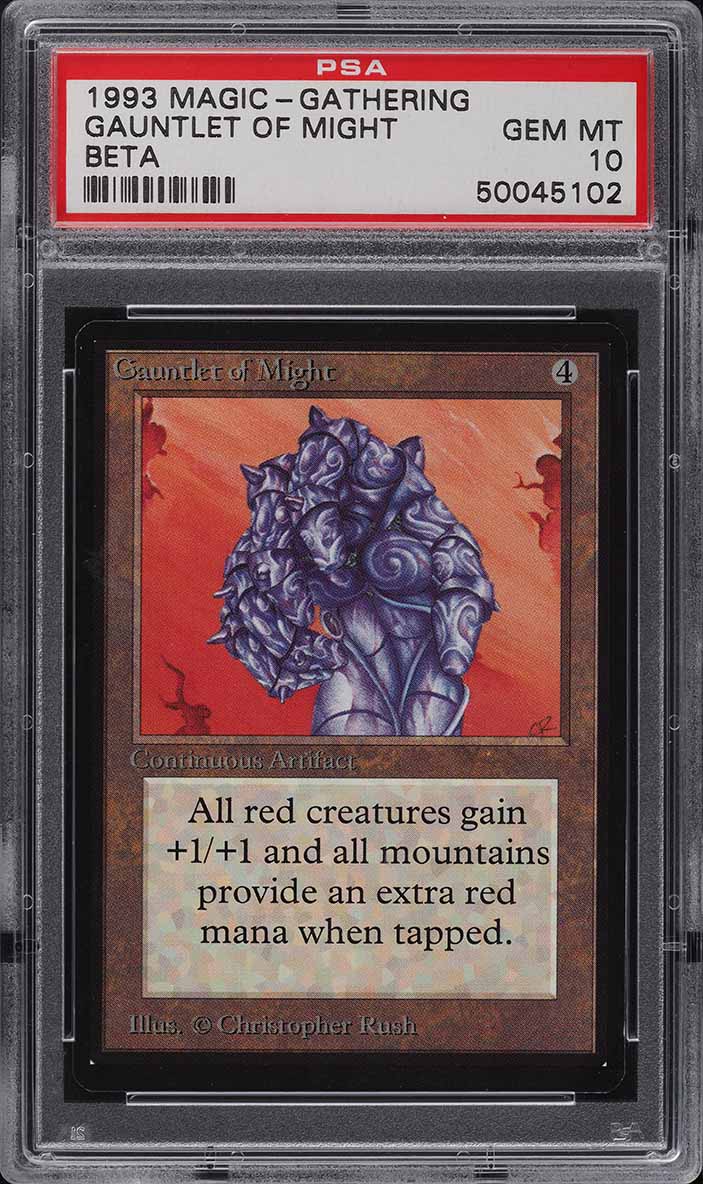 1993 Magic The Gathering MTG Beta Gauntlet Of Might PSA 10 GEM MINT