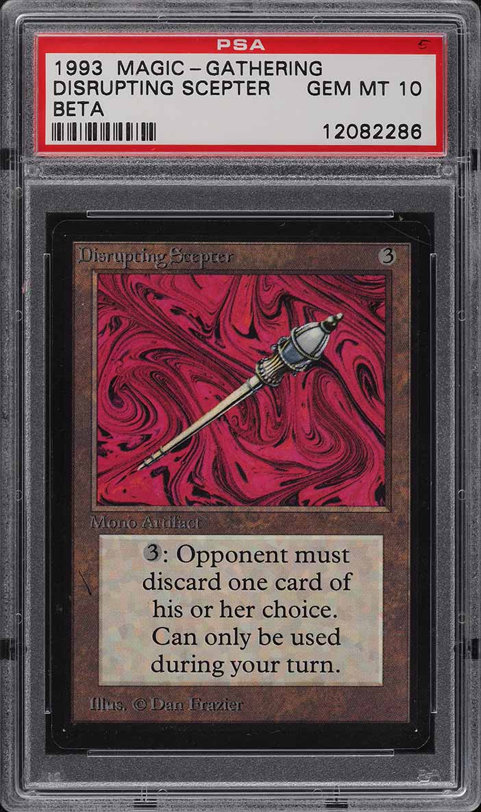1993 Magic The Gathering MTG Beta Disrupting Scepter PSA 10 GEM MINT