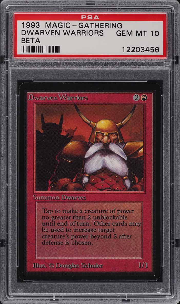 1993 Magic The Gathering MTG Beta Dwarven Warriors PSA 10 GEM MINT