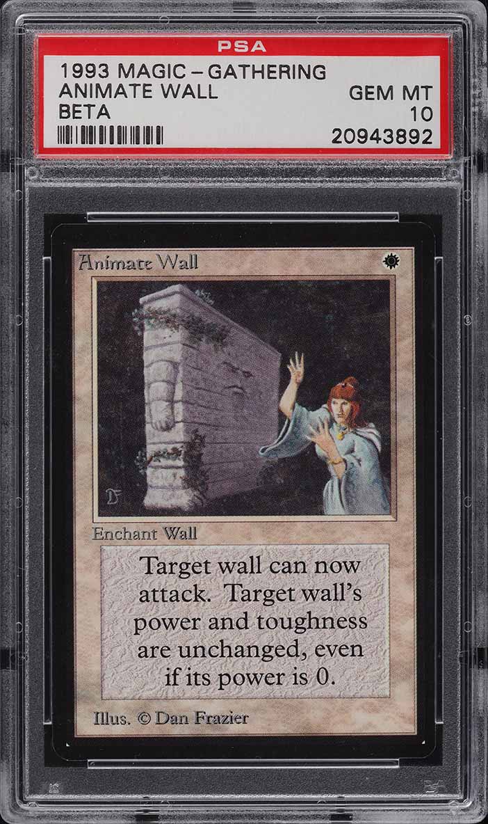 1993 Magic The Gathering MTG Beta Animate Wall PSA 10 GEM MINT