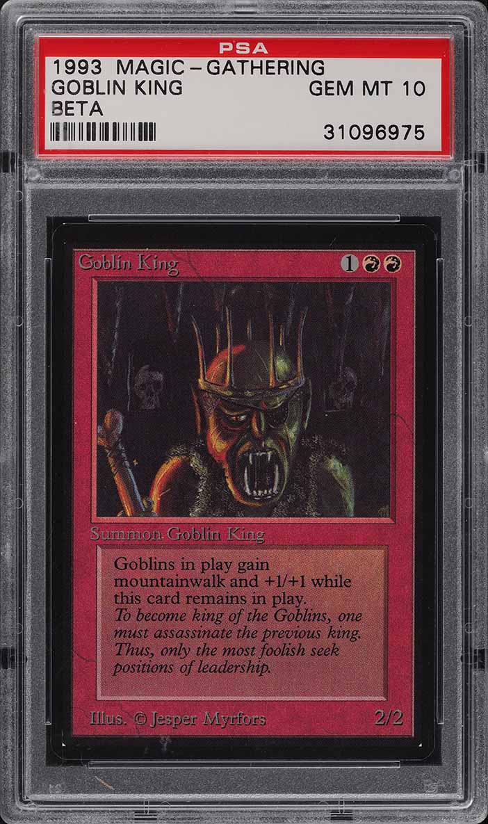 1993 Magic The Gathering MTG Beta Goblin King PSA 10 GEM MINT
