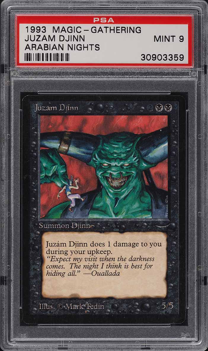 1993 Magic The Gathering MTG Arabian Nights Juzam Djinn PSA 9 MINT