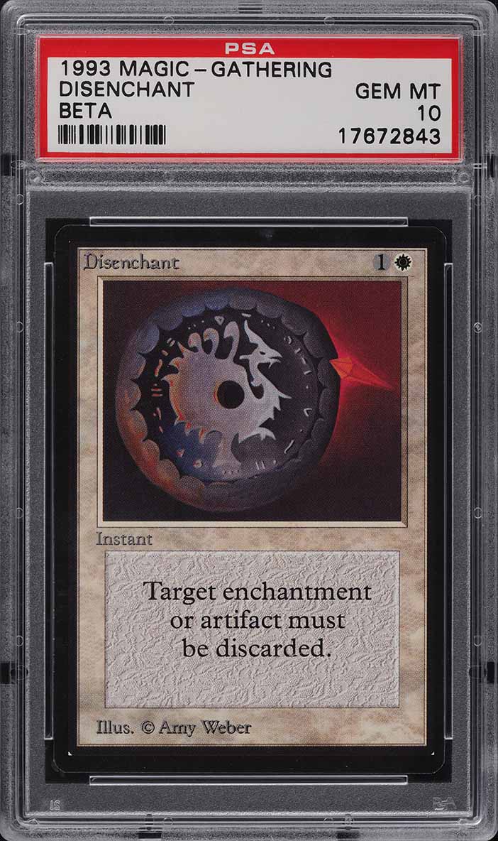 1993 Magic The Gathering MTG Beta Disenchant PSA 10 GEM MINT