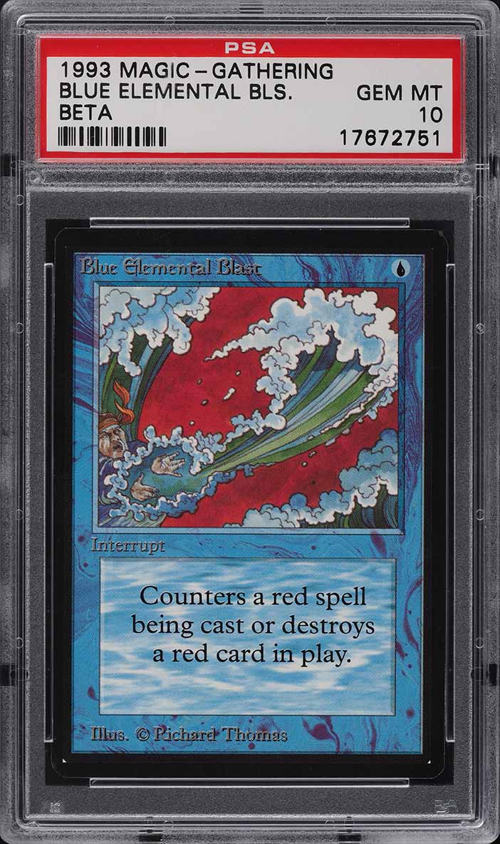 1993 Magic The Gathering MTG Beta Blue Elemental Blast PSA 10 GEM MINT