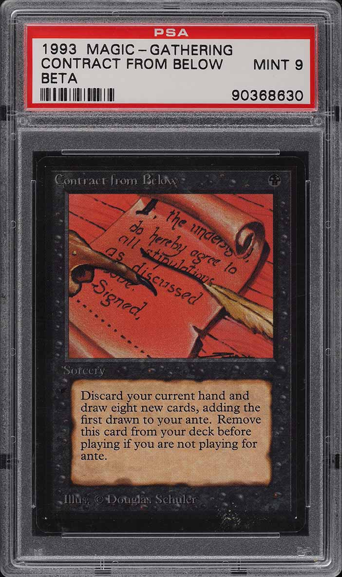 1993 Magic The Gathering MTG Unlimited Edition Contract From Below