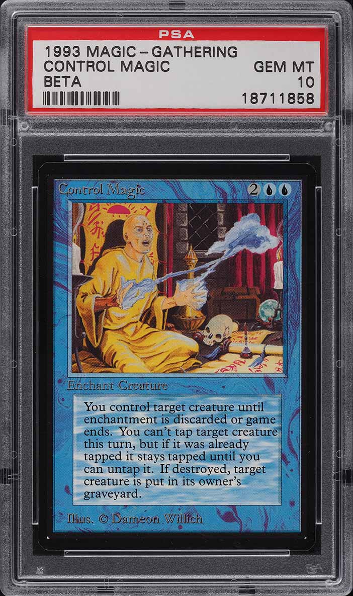 1993 Magic The Gathering MTG Alpha Kudzu R G PSA 8 NM-MT on