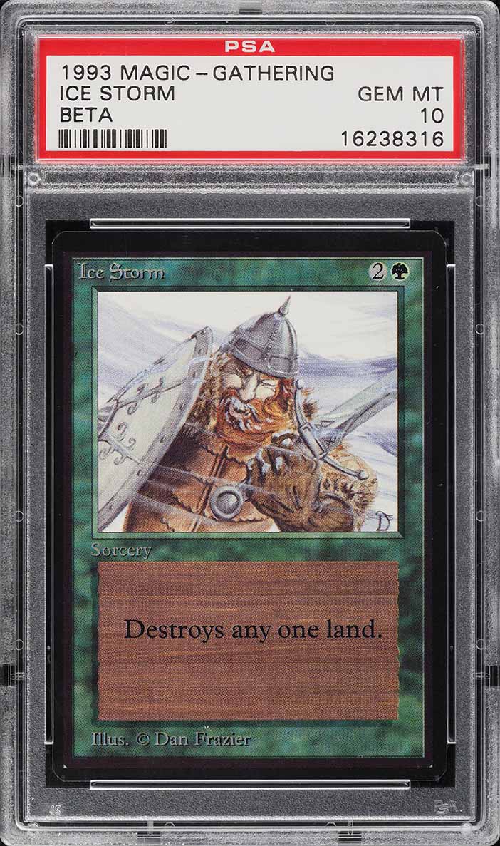 1993 Magic The Gathering MTG Beta Ice Storm PSA 10 GEM MINT