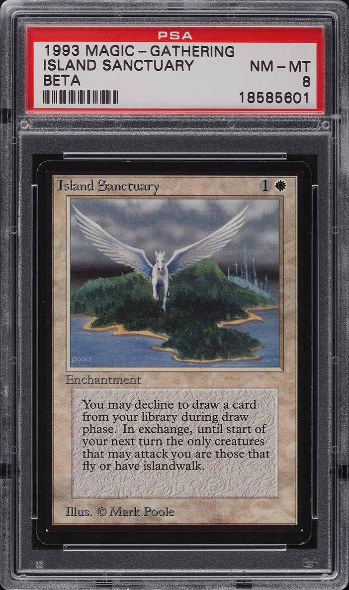 1993 Magic The Gathering MTG Alpha Island Sanctuary PSA 8 NM-MT on