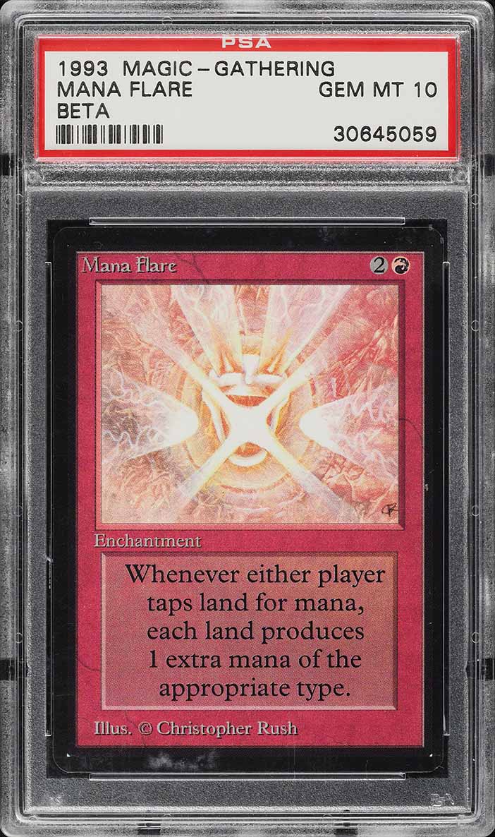1993 Magic The Gathering MTG Beta Mana Flare PSA 10 GEM MINT