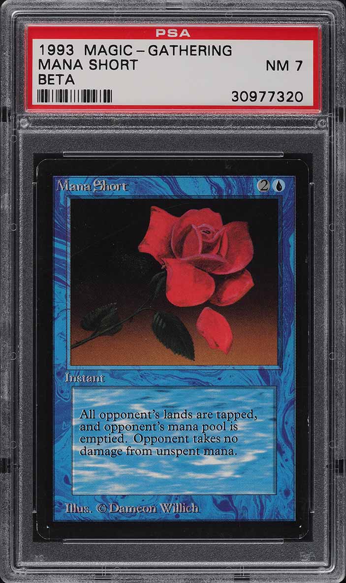 1993 Magic The Gathering MTG Beta Mana Short PSA 7 NRMT on