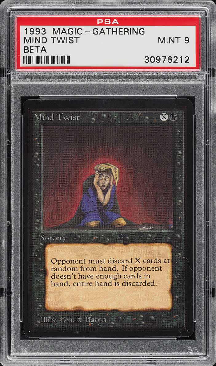 1993 Magic The Gathering MTG Beta Mind Twist PSA 9 MINT