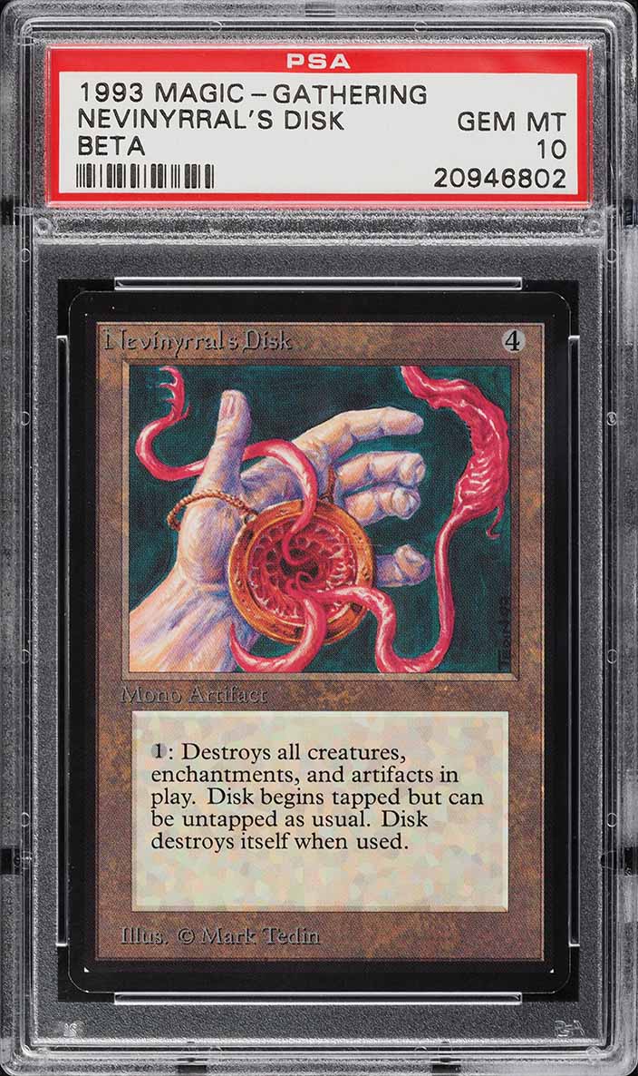 1993 Magic The Gathering MTG Beta Nevinyrral's Disk PSA 10 GEM MINT