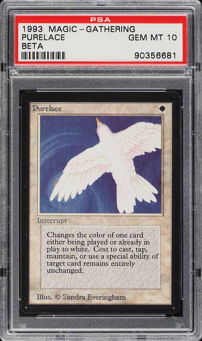 1993 Magic The Gathering MTG Beta Purelace PSA 10 GEM MINT