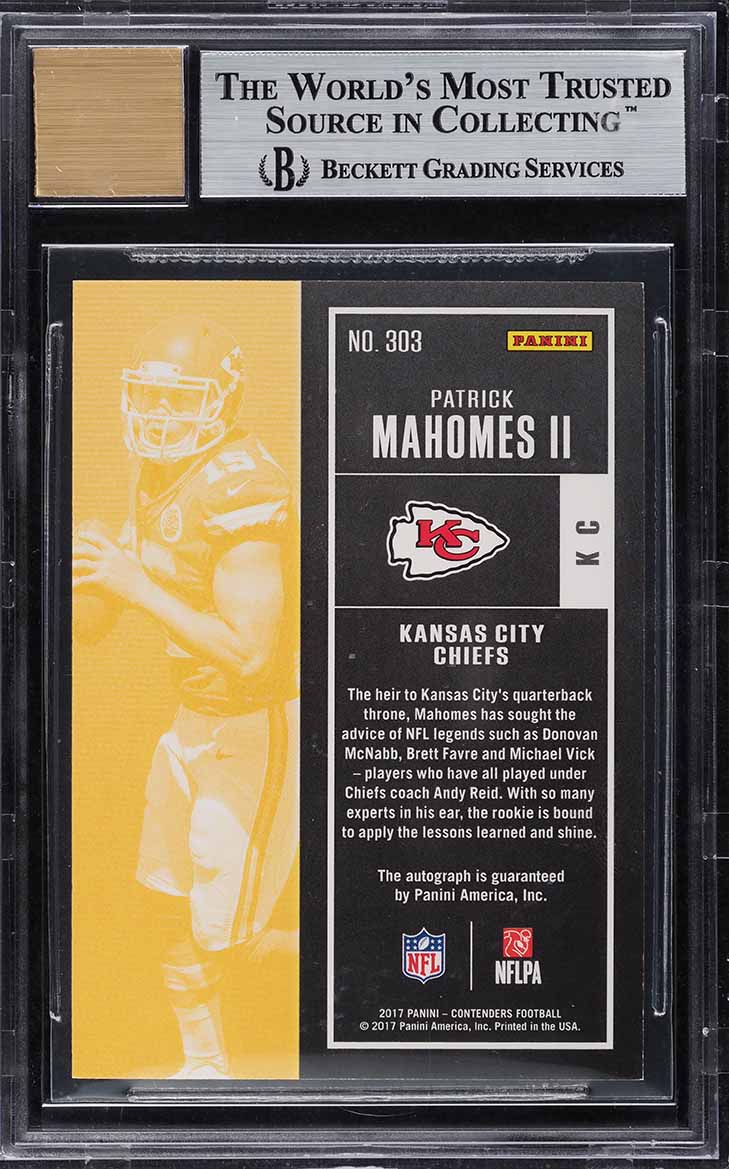 2017 Panini Contenders Patrick Mahomes II ROOKIE AUTO #303 BGS 9 MINT