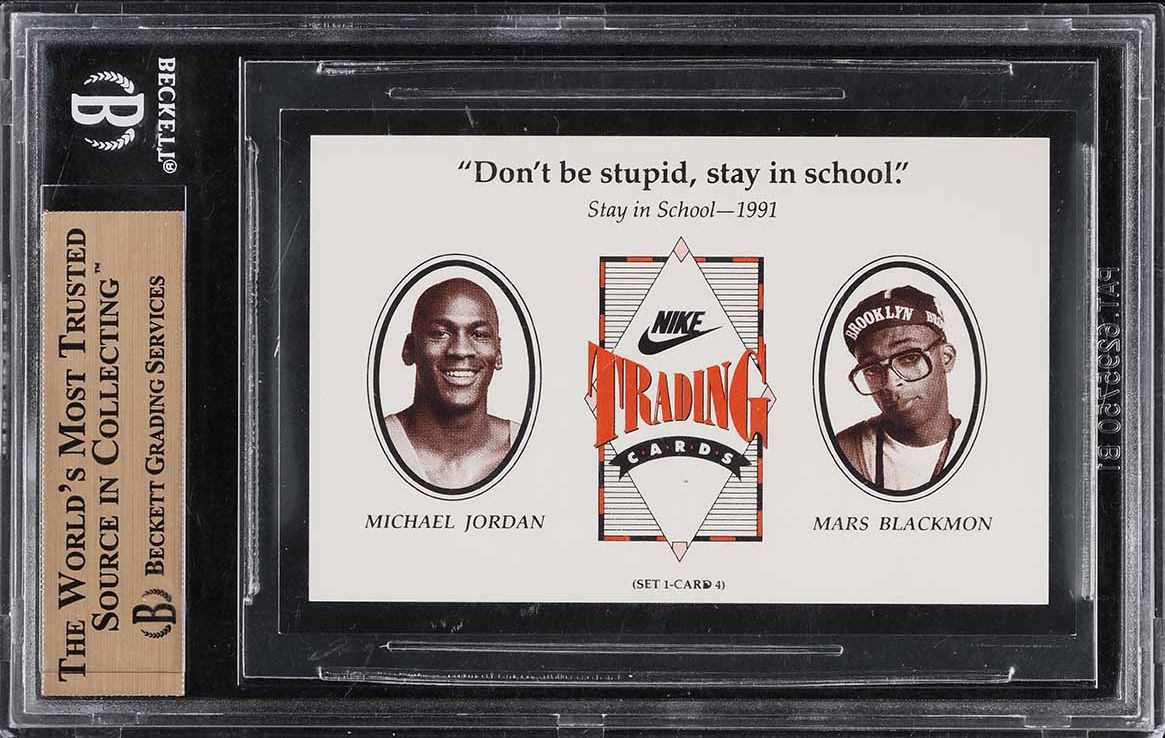 1991 Nike Stay In School '91 Michael Jordan & Spike Lee #4 BGS 9.5 GEM MINT