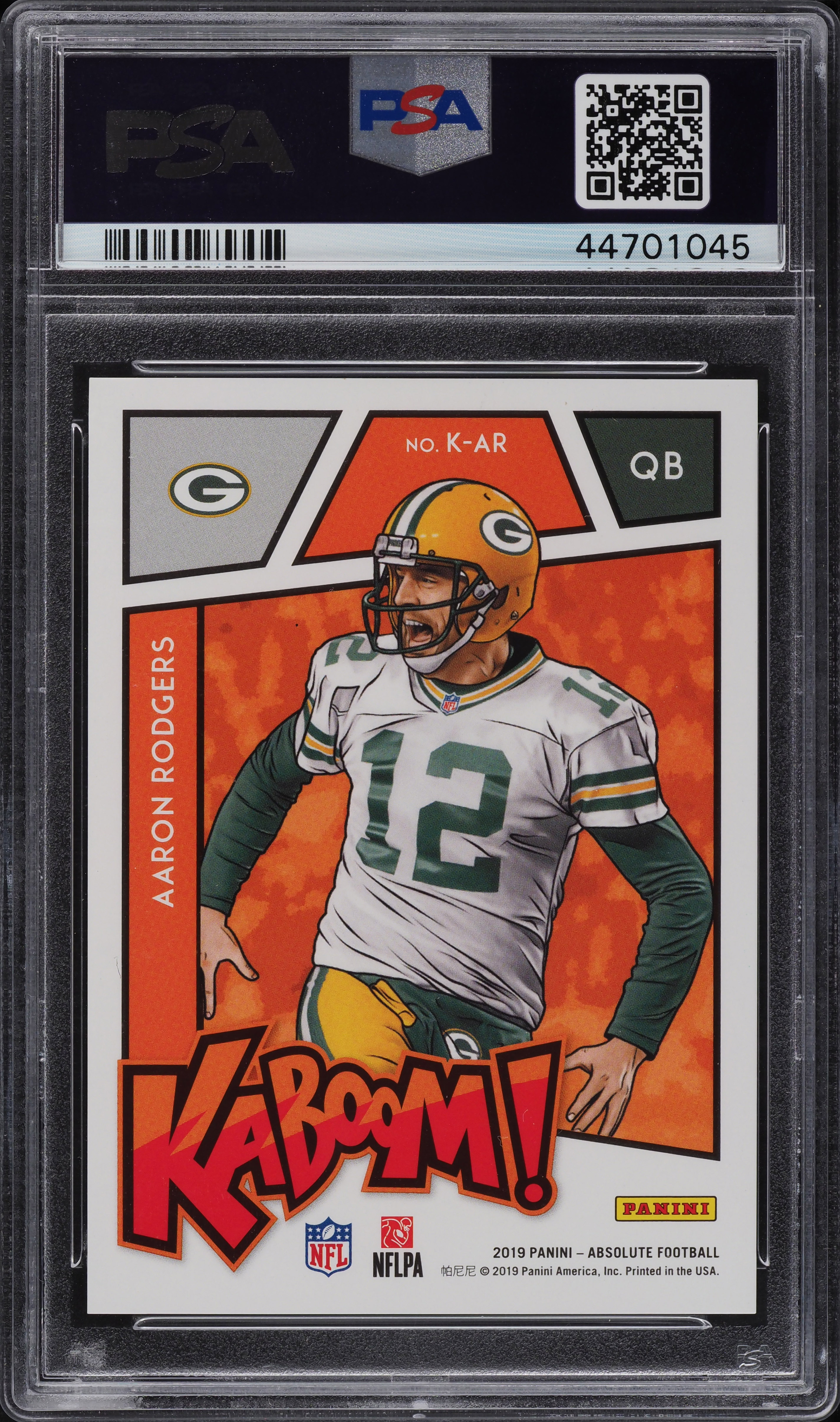 2019 Panini Absolute Kaboom! Aaron Rodgers #K-AR PSA 10 GEM MINT