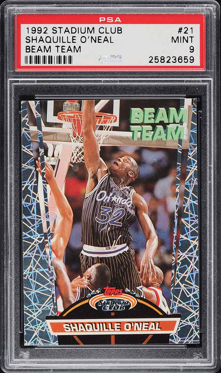 1992 Stadium Club Beam Team Shaquille O'Neal ROOKIE #21 PSA 9 MINT