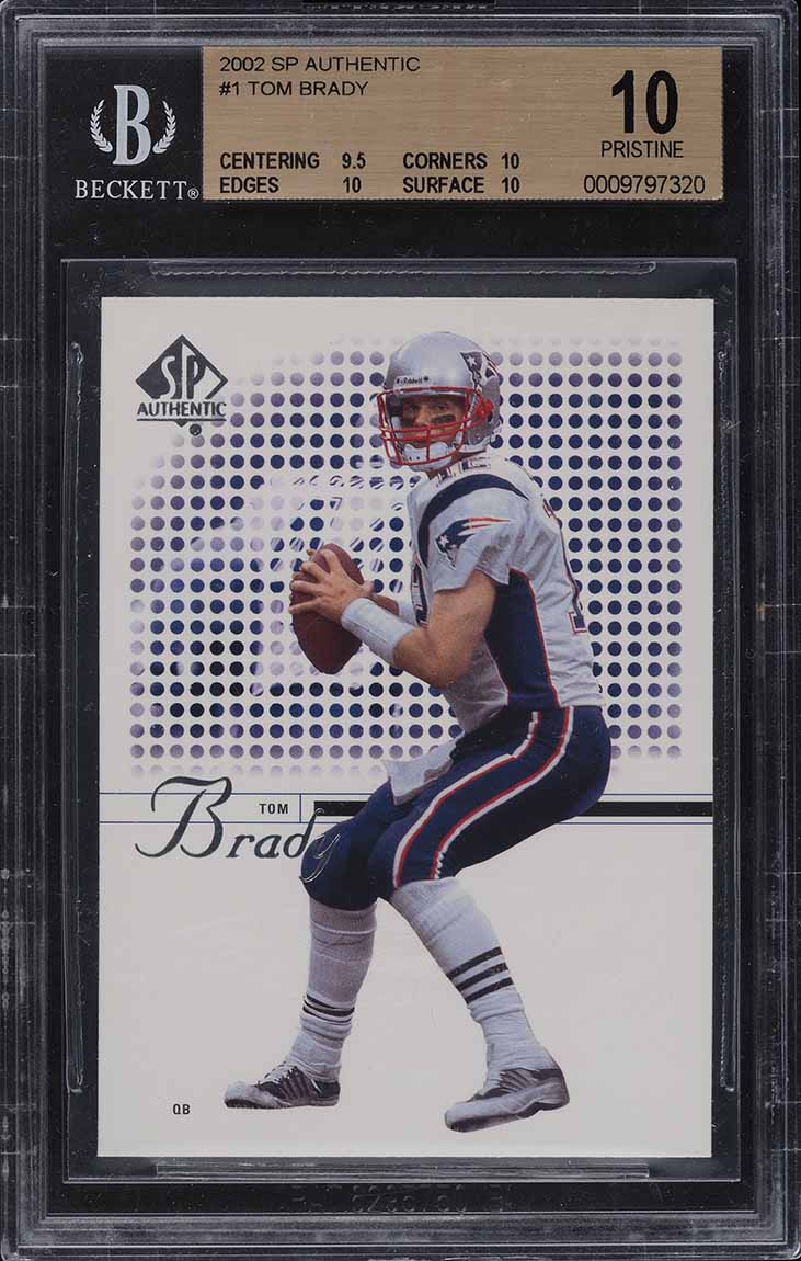 2002 SP Authentic Tom Brady #1 BGS 10 PRISTINE