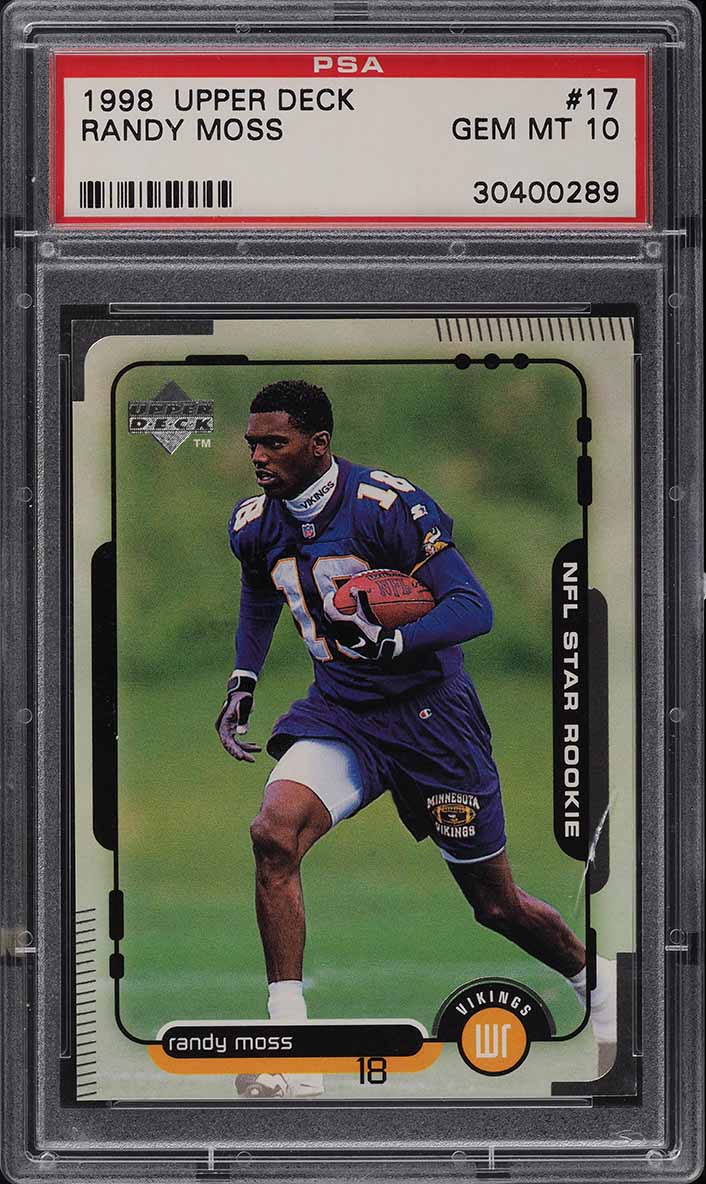 1998 Upper Deck Football Randy Moss ROOKIE RC #17 PSA 10 GEM MINT