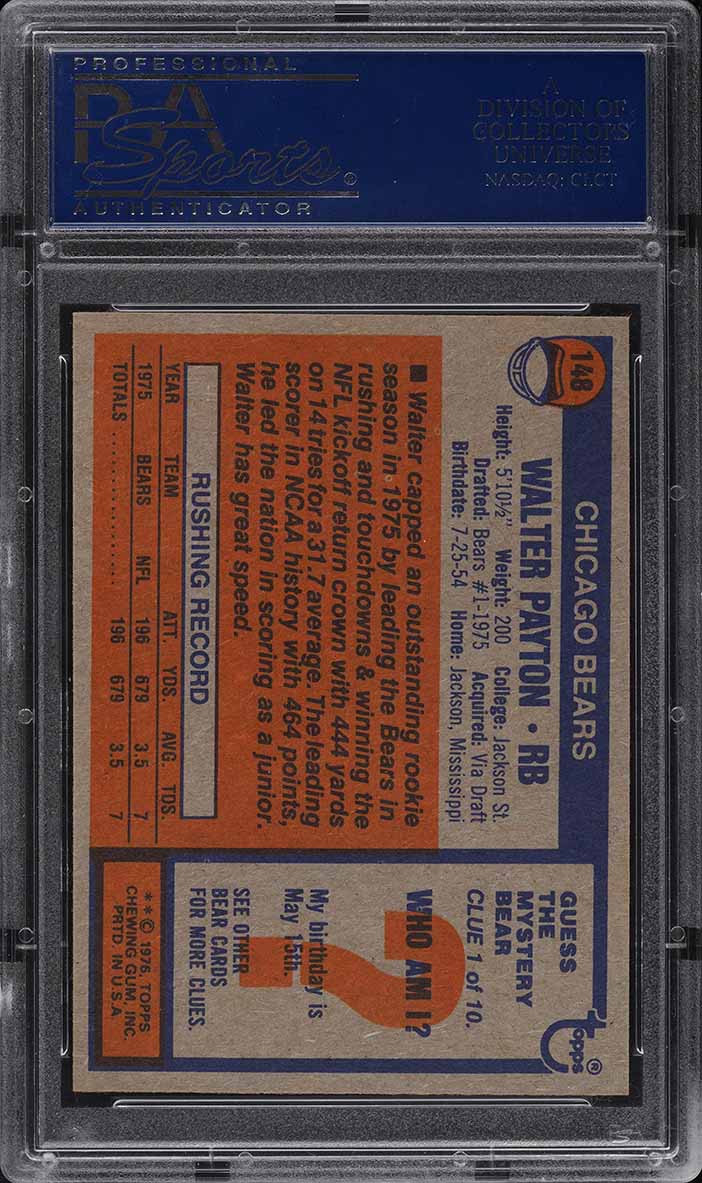 1976 Topps Football Walter Payton ROOKIE #148 PSA 9 MINT