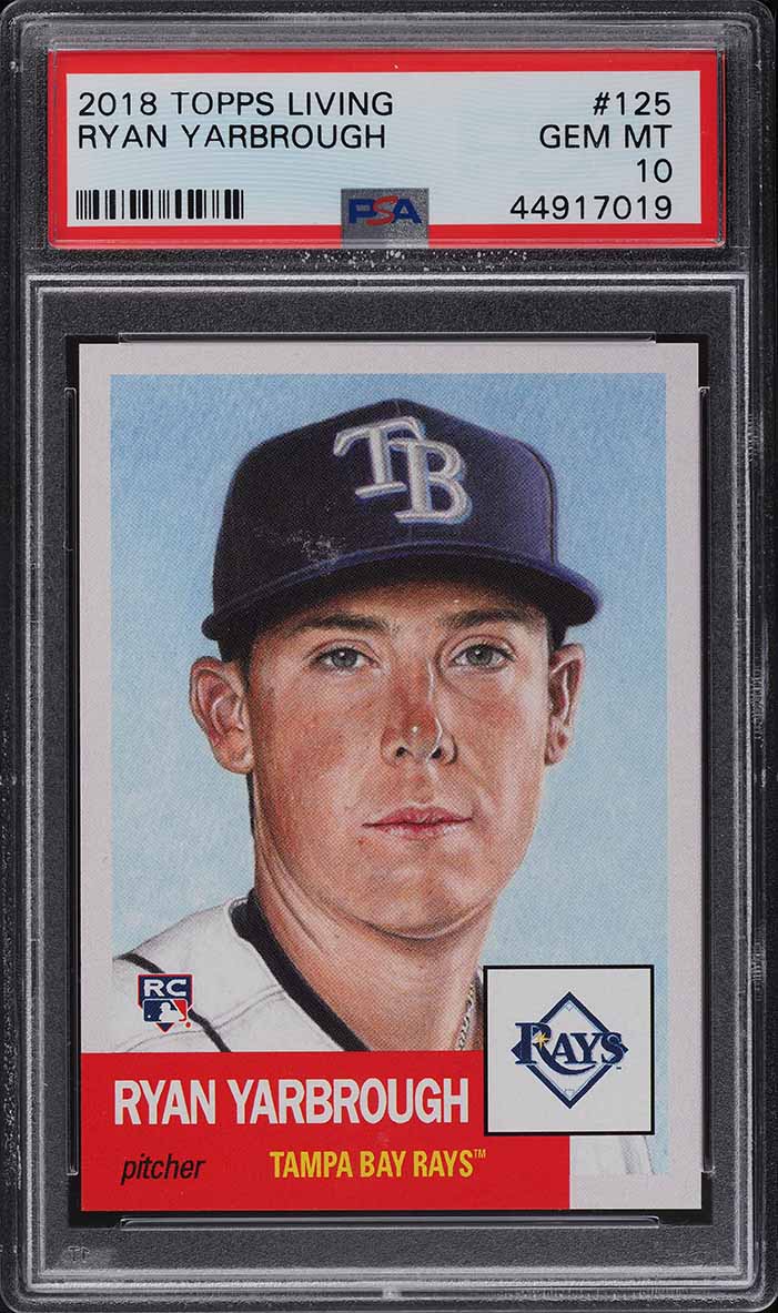 2018 Topps Living Ryan Yarbrough ROOKIE RC #125 PSA 10 GEM MINT