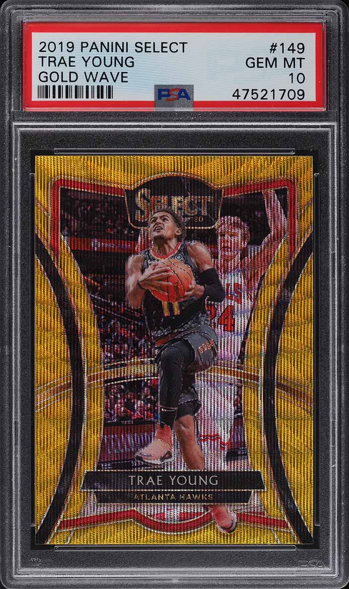 2019 Panini Select Gold Wave Trae Young #149 PSA 10 GEM MINT