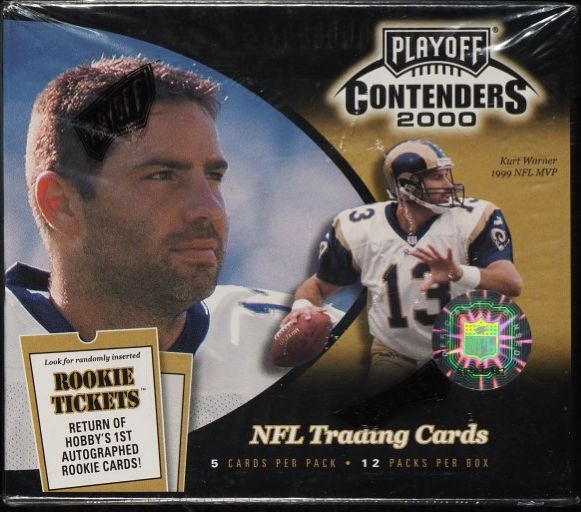 2000 Playoff Contenders Factory Sealed Hobby Box, 12ct Pack Tom Brady RC?
