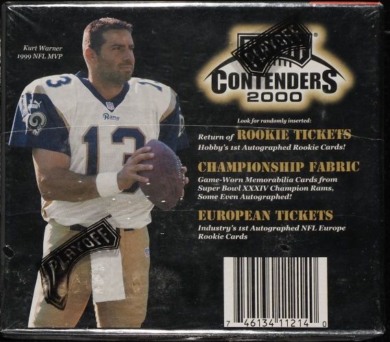 2000 Playoff Contenders Factory Sealed Hobby Box, 12ct Pack Tom Brady RC?