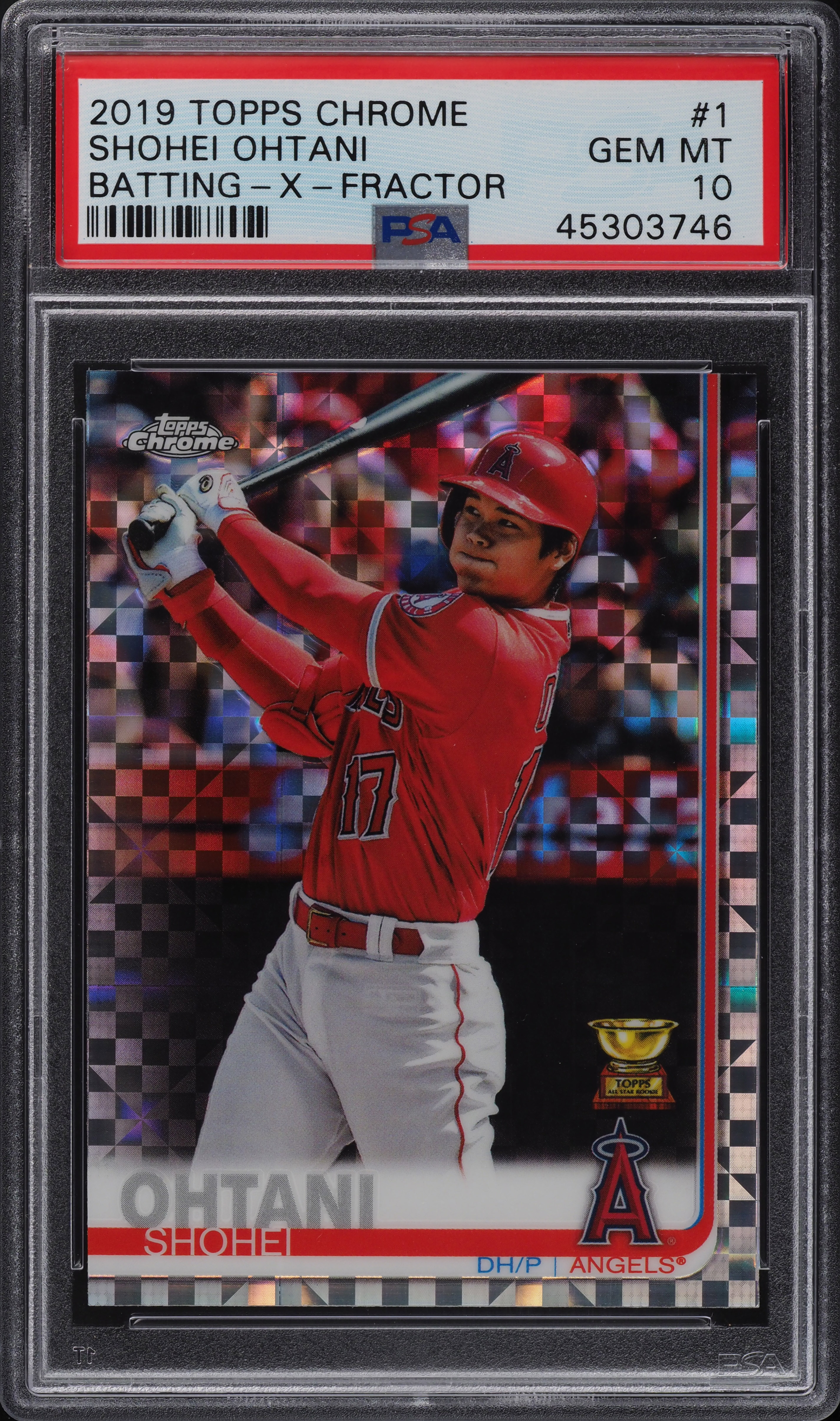 2019 Topps Chrome Batting XFractor Shohei Ohtani ROOKIE #1 PSA 10 