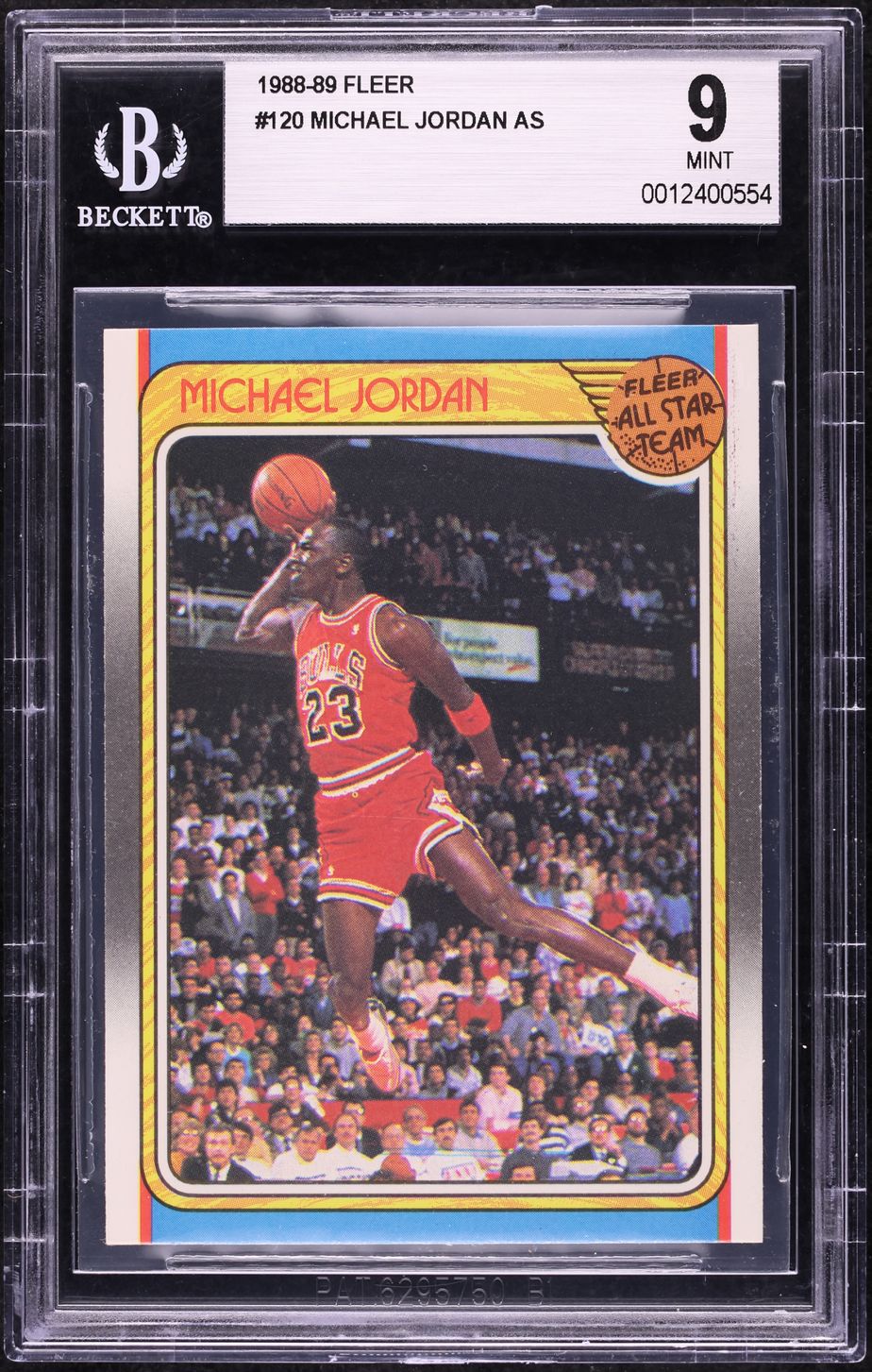 1988 Fleer Basketball Michael Jordan ALL-STAR #120 BGS 9 MINT