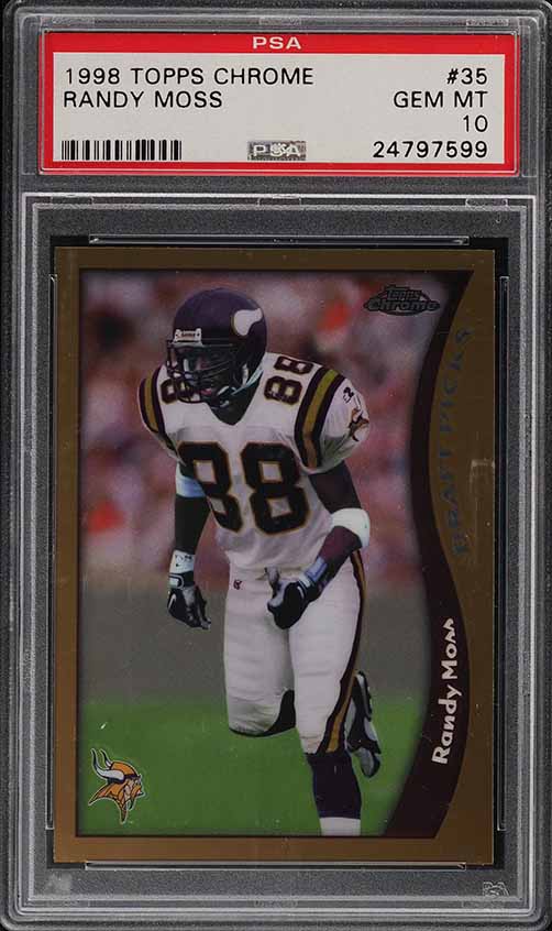 1998 Topps Chrome Randy Moss ROOKIE #35 PSA 10 GEM MINT