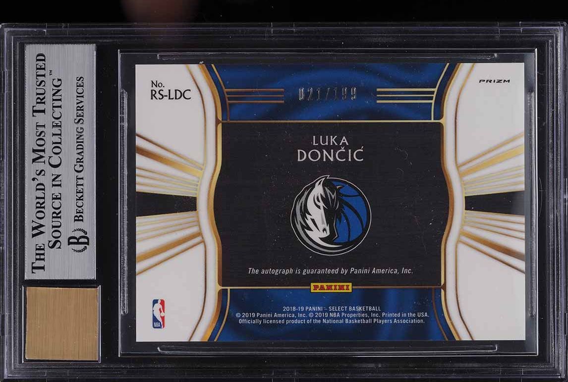 2018 Select Signatures Silver Luka Doncic ROOKIE AUTO /199 #RS-LDC