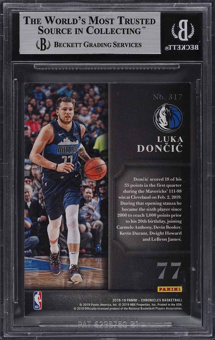 2018 Panini Chronicles Elite Blue Luka Doncic ROOKIE /99 #317 BGS 8.5 NM-MT+