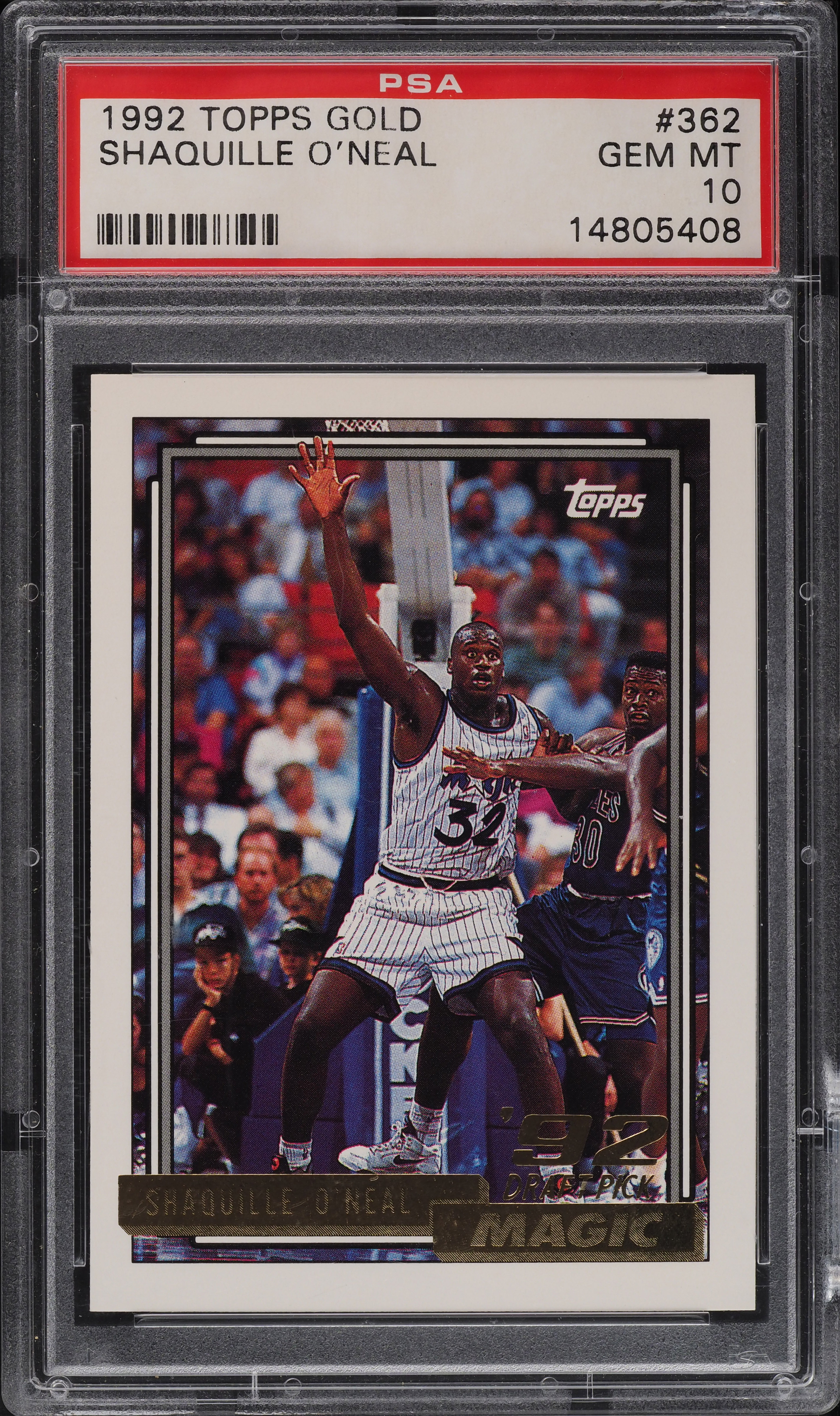 1992 北海道日本 新庄 ルーキーカード PSA-10 Gem Mint! 1992 Topps Gold Shaquille O'Neal ROOKIE #362 PSA 10 GEM MINT on