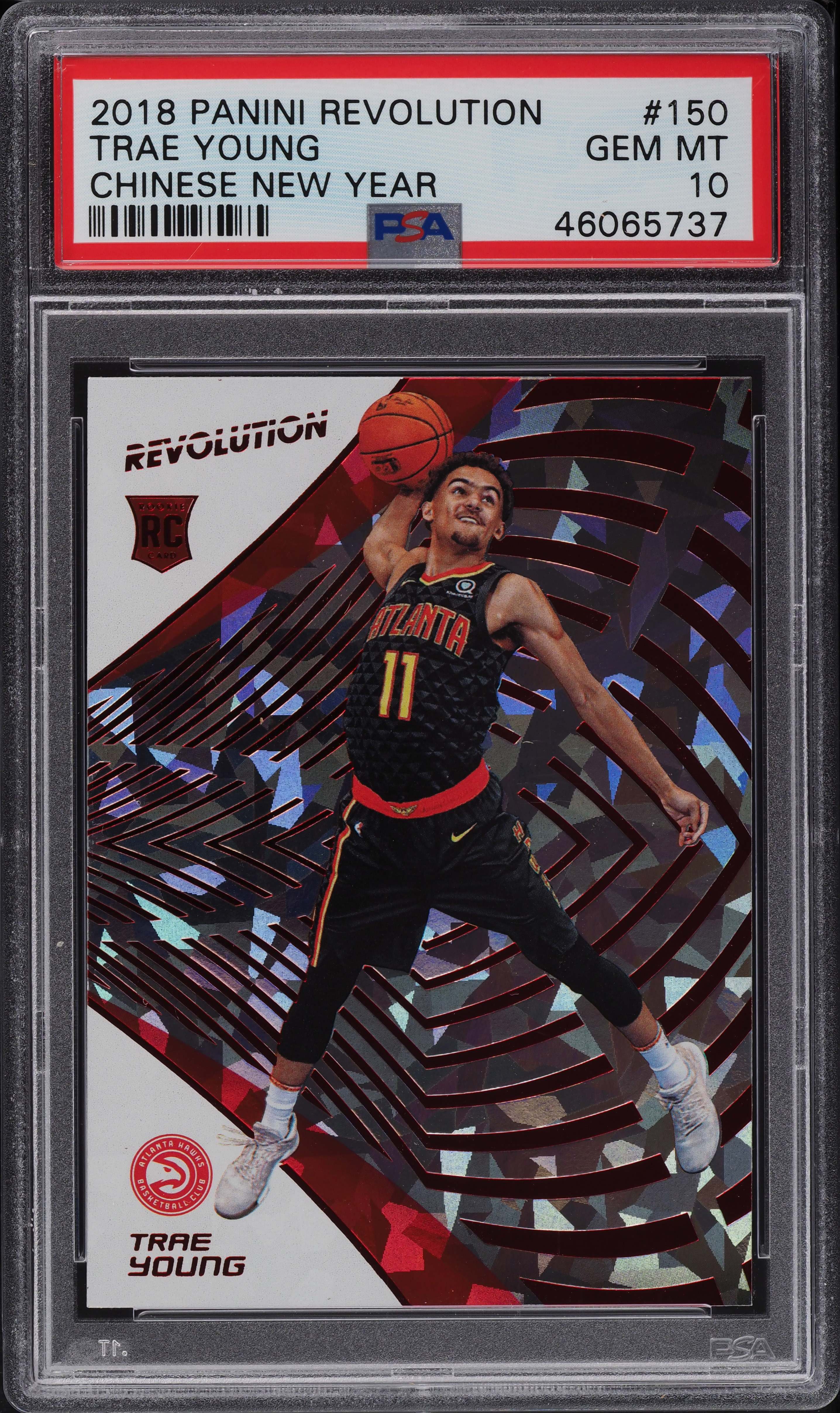 【アジア限定 NEW YEAR RC】TRAE YOUNG PANINI 2018 Panini Revolution Chinese New Year Trae Young ROOKIE RC #150