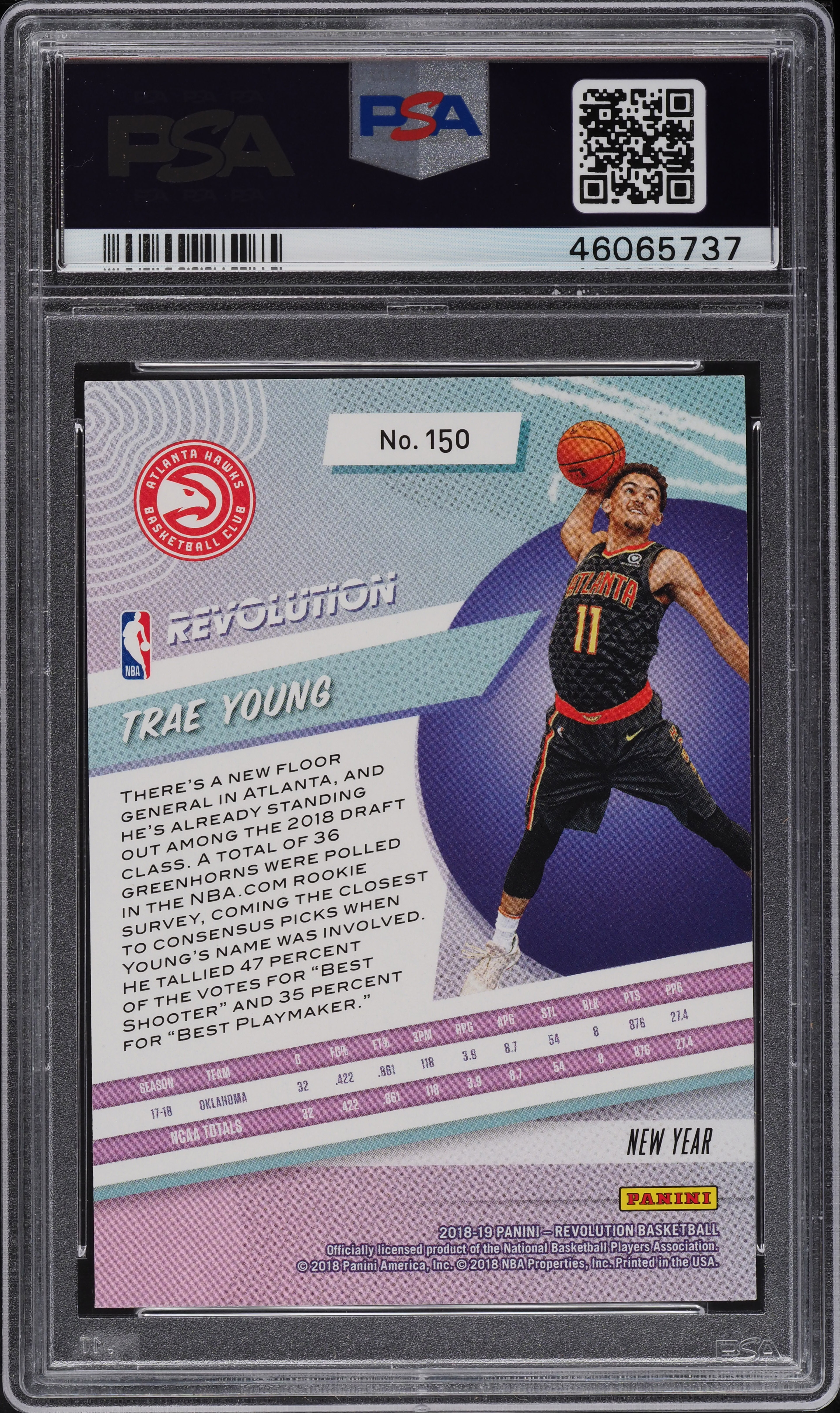 2018 Panini Revolution Chinese New Year Trae Young ROOKIE RC #150