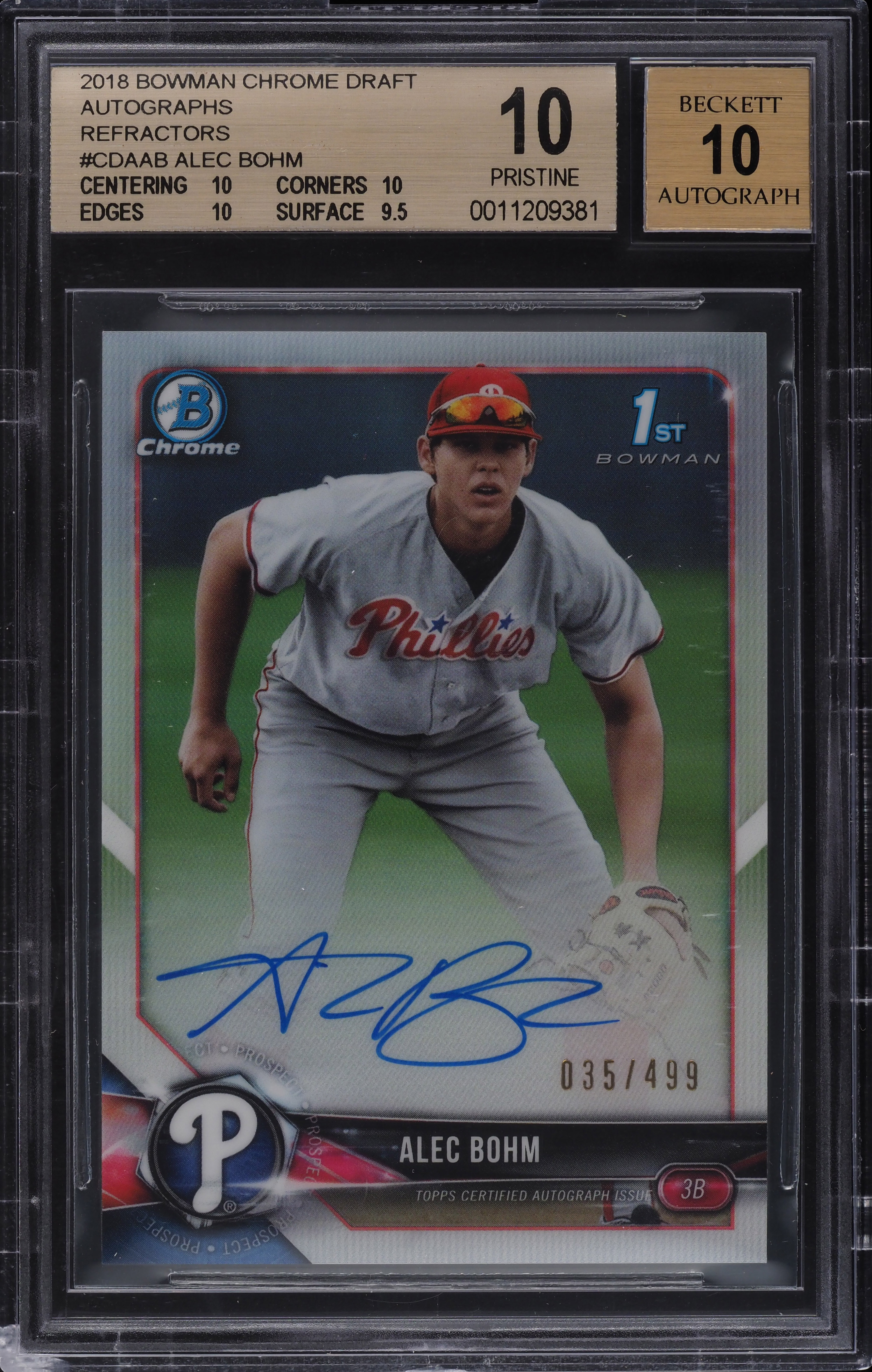 2019 Bowman Alec Bohm Auto Gold 10枚限定　SP 2019 Bowman Alec Bohm Auto Gold 10枚限定SP