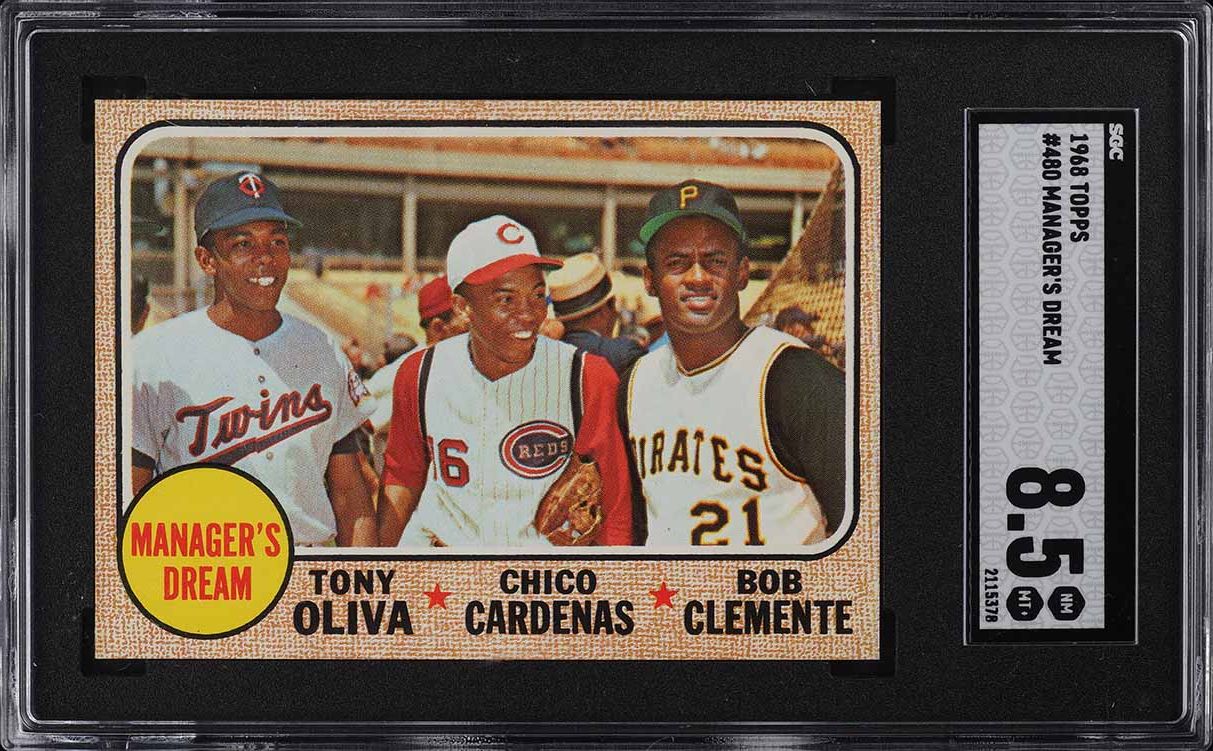 1968 Topps Roberto Clemente Tony Oliva MANAGERS DREAM #480 SGC 8.5 NM-MT+