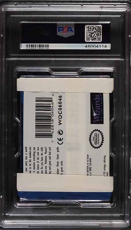 1998 Pokemon Demo Game Plastic Pack Demo Game PSA 9 MINT