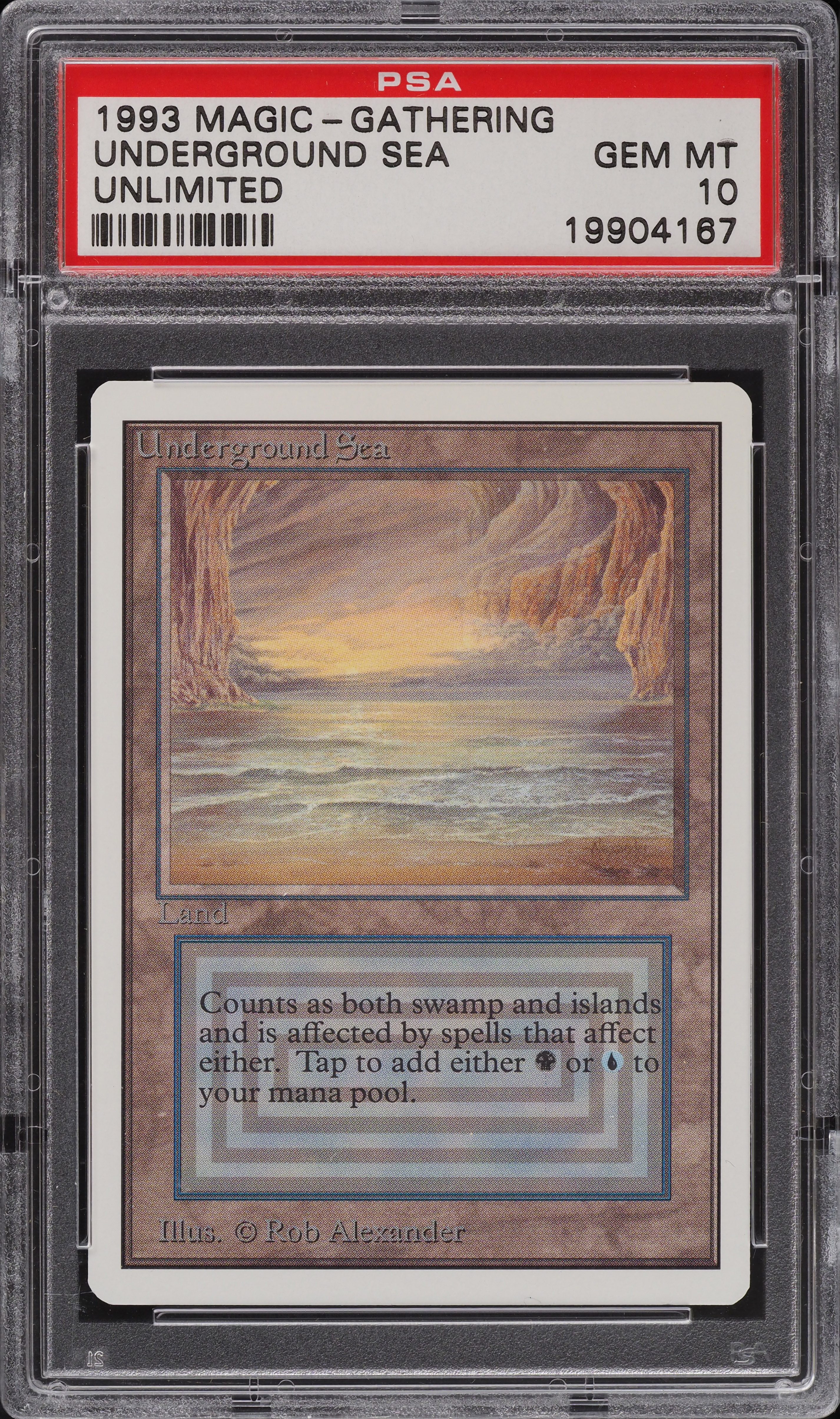 1993 Magic The Gathering MTG Unlimited Dual Land Underground Sea