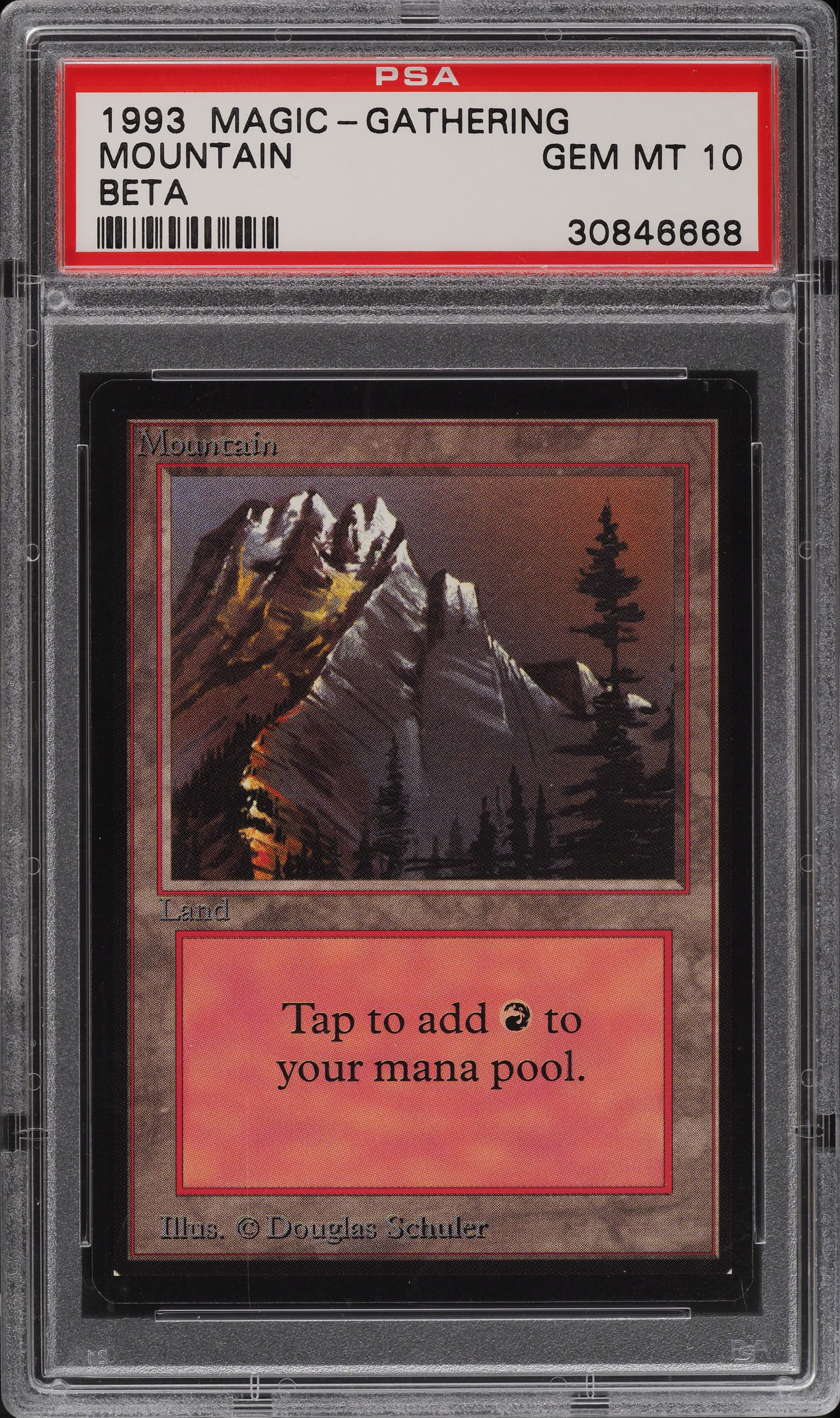 1993 Magic The Gathering MTG Beta Mountain V1 PSA 10 GEM MINT on