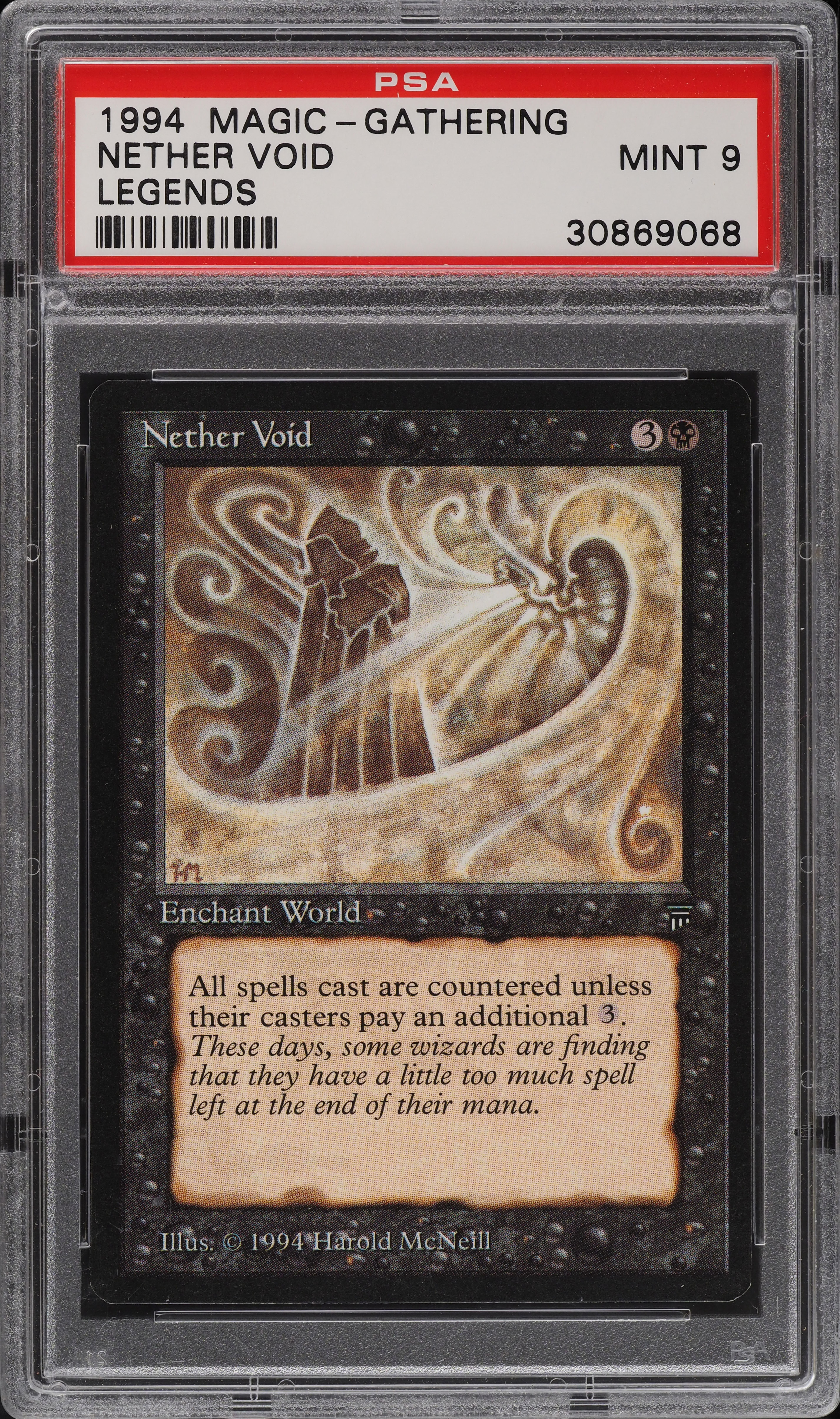 1994 Magic The Gathering MTG Legends Nether Void PSA 9 MINT on