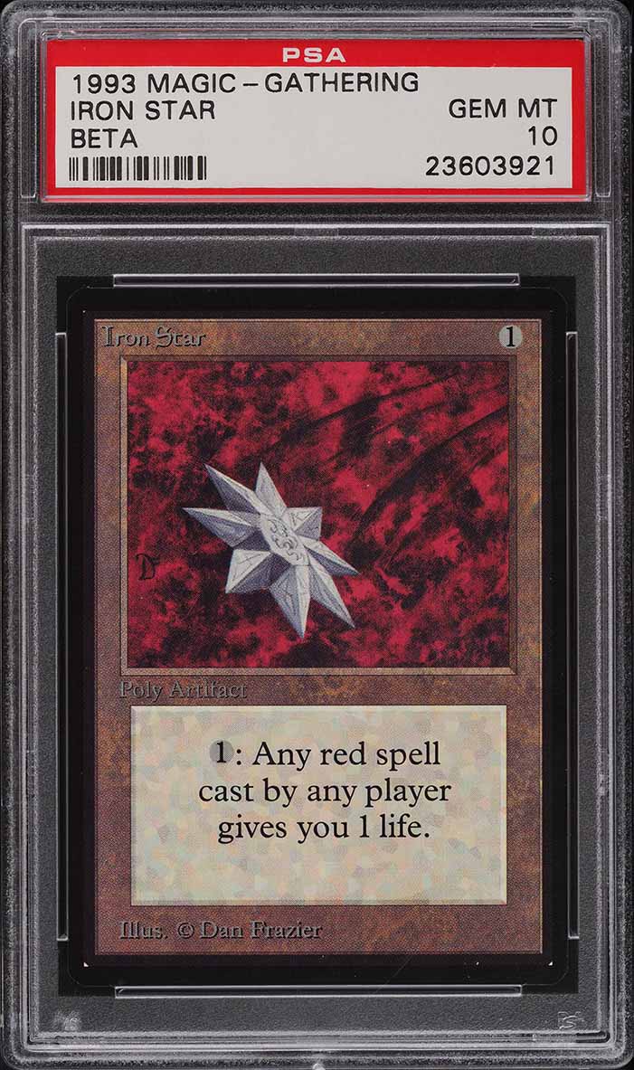 1993 Magic The Gathering MTG Beta Iron Star PSA 10 GEM MINT